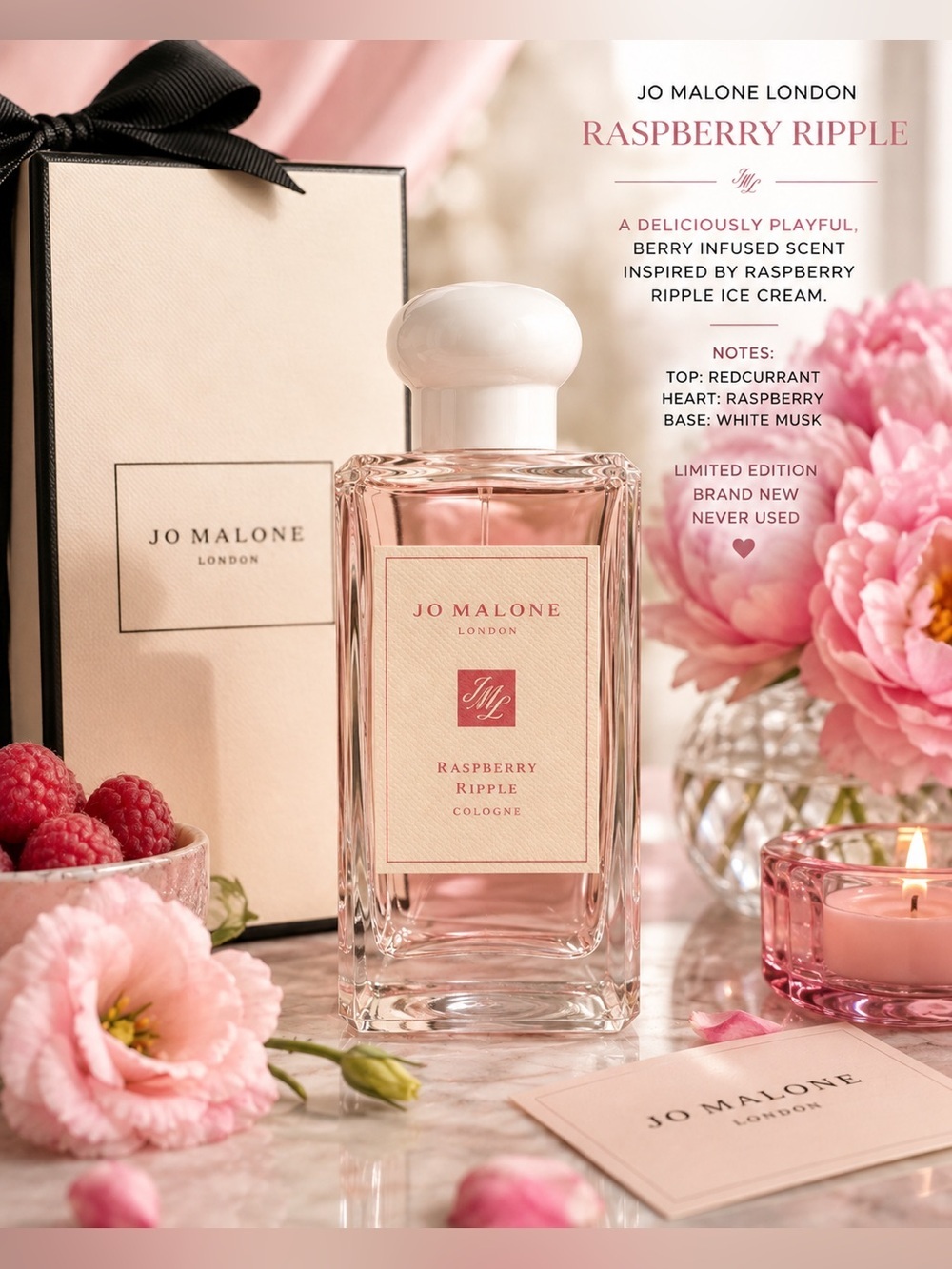 JO MALONE LONDON RASPBERRY RIPPLE • BRAND NEW • LIMITED EDITION